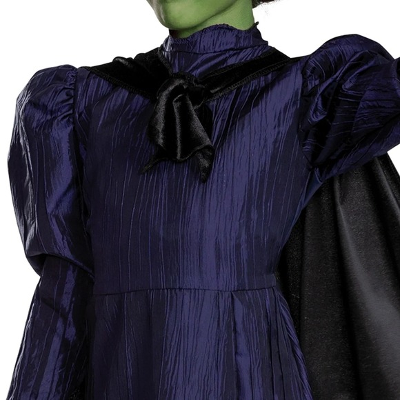 Wicked Movie Girls Costume 6-6X Deluxe Elphaba Witch Costume With Hat Wizard Oz - Picture 4 of 11